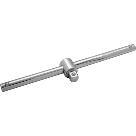 Dynamic Tools 1/2" Drive Sliding T-handle, 9-3/4" Long, Chrome Finish D012500